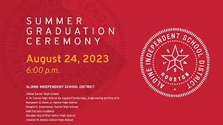 Summer Graduation Ceremony 2023  Aldine ISD [upl. by Yuk]