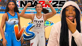 CAITLIN CLARK VS ANGEL REESE ON NBA 2K25 TRASH TALKER EDITION 👀🗣️ [upl. by Marylinda165]