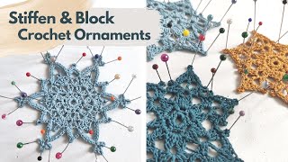 How to Block and Stiffen Crochet  Easy Tutorial for Beginners [upl. by Matelda]