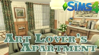 Art Lovers Apartment  The Sims 4 Speed Build CC Only [upl. by Llerryt]