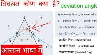 विचलन कोण किसे कहते हैं vichalan kon kise kahte hai deviation angle [upl. by Deutsch]