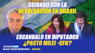 ¡ALERTA DEVALÚA BRASIL BAJA MÁS EL DÓLAR BLUE ¿PACTO MILEI CFK  Maxi Montenegro MaxiMediodía [upl. by Chaim]