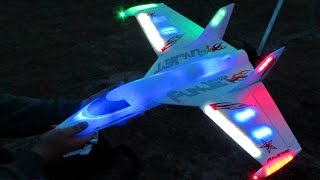 FUNJET RC PLANE NIGHT FLYING  NACHTFLUG  Model sports meeting Damelang 2015 1080p60fpsHD [upl. by Yewed]