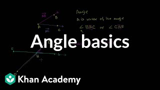 Angle basics  Angles and intersecting lines  Geometry  Khan Academy [upl. by Itsim]