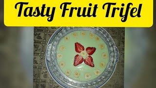 Fruit TrifleRecipe  Recipe of Banana Flavour Trifle  Recipe of trifle by cooking with fizzy [upl. by Lepley]