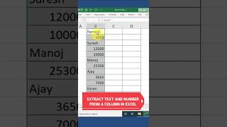 Extract Text And Number From A Column In Excel  Excel T N Formula [upl. by Anyrak951]