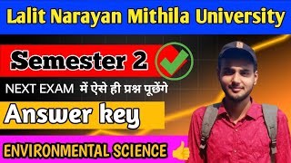 LNMU Ug Semester 2 Environmental Science Answer key 2024🔥Environmental Science answer Key ✅ [upl. by Philan]