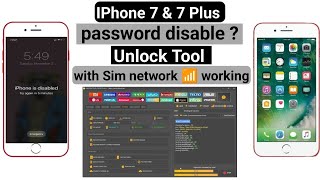 How To IPhone 7 Plus Password Disabled Unlock With Sim Network 📶 Working Unlock Tool Easy Method [upl. by Levram128]