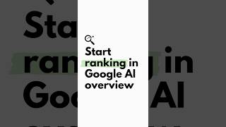 How to rank in Google’s AI overview [upl. by Brier]