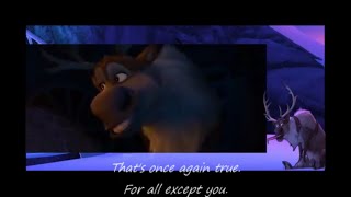 FROZEN  Reindeers Are Better Than People  Official Disney 3D Movie Clip  Sing Along Words [upl. by Neeluqcaj150]