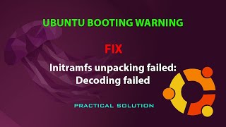 UBUNTU FIX  Initramfs unpacking failed Decoding failed [upl. by Aney782]