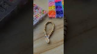 neutral clay bead bracelet ideas🤎🖤🤍✨claybeadbracelets preppy neutralcolors braceletmaking [upl. by Ahsemad]