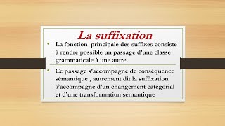 la lexicologie S3  la suffixation  exercice corrigé👍👍👍 [upl. by Suzann]