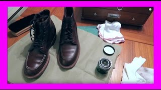 How To Darken Alden Indy Boots Stitching [upl. by Lewanna]