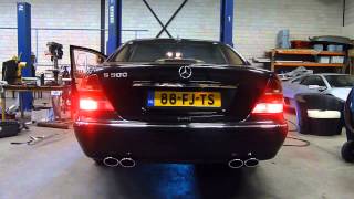 Mercedes S500 amg custom made exhaust system [upl. by Jarrow754]