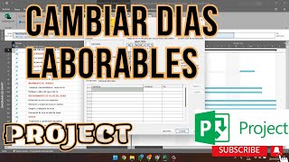 💥como cambiar los DIAS LABORABLES en MS Project [upl. by Marieann]