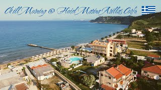 Hotel Marina Morning Arillas June 2023  Corfu Greece  Aerial views [upl. by Shir]