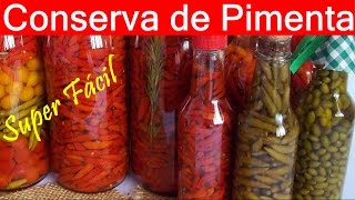 Como Fazer CONSERVA DE PIMENTA COM OLEO E AZEITE  SUPER FACIL E RÁPIDA DE FAZER [upl. by Obnukotalo981]