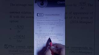 Chemical kinetics Neet PYQ questions shorts neet shorts neet chemistry ytshorts [upl. by Mariquilla]