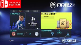 FIFA 22 Nintendo Switch Ultimate Team Gameplay 1080p HD [upl. by Garges]