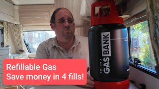 Refillable Gasbank Lpg Gas Bottle For Less Than £130 Easy Howto Guide [upl. by Ravo]