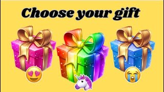 Choose Your Gift Pink Unicorn or Blue 💗🌈💙 How Lucky Are You 😱 chooseyourgift [upl. by Elleda]