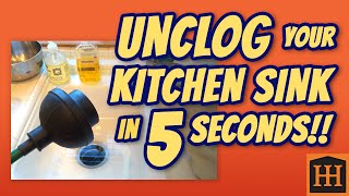 How to Unclog Kitchen Sink in 5 Seconds [upl. by Palgrave179]