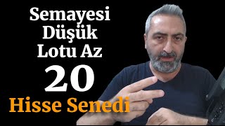 Sermayesi Düşük Lot Sayısı Az Sürpriz 20 Hisse Senedi [upl. by Beatty40]