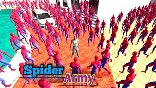 Franklin VS Gaint Spider Army in Indian Bikes Driving 3D  Indian Theft Auto 🤑 Indian Bike Game [upl. by Annirok80]