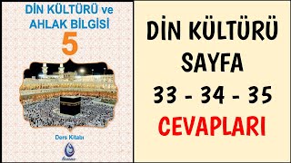 Din Kültürü Ders Kitabı Sayfa 33 34 35 Cevapları 5 Sınıf 1 Ünite Allah İnancı [upl. by Ardnauqal]