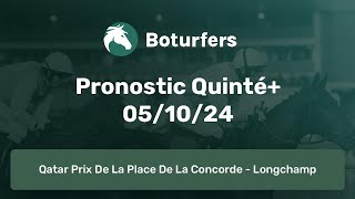 Pronostic PMU du Quinté du jour du 051024 R1C4  LONGCHAMP [upl. by Coppinger]