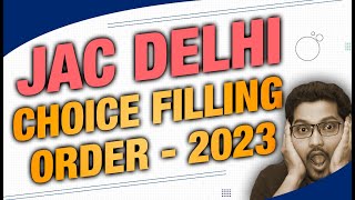 JAC Delhi  2023 Choice filling 🔥 shikshasamadhan delhicollege [upl. by Kajdan]