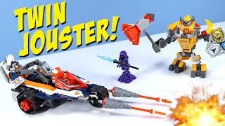 LEGO NEXO Knights Lances Twin Jouster and Battle Suit Axl Review [upl. by Eeclehc]