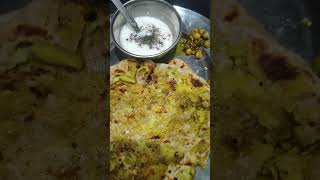 Aalu gobbi pratha with masala curd amp Achar masala healthybreakfastideasforkids shotrs trending [upl. by Toor161]