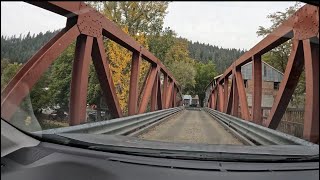 One lane Bridge in the village of Downieville CA [upl. by Lexerd]