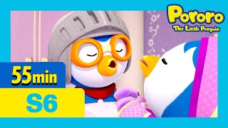 Crongs little friend and more55min  Kids Animation  Pororo the Little Penguin [upl. by Aenet603]