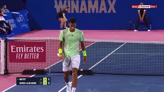 Mayot na pas fait le poids face à AugerAliassime  Tennis  Open Sud de France [upl. by Melania]