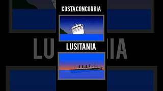 COSTA CONCORDIA VS LUSITANIA  SINKING SLEEPING SUN  FLIPACLIP ANIMATION 🚢⚓️ sinkingships [upl. by Ahseetal]