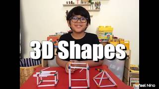 3D Shapes with clay and straws [upl. by Nadabus866]