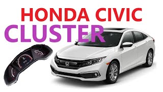 HOW TO REMOVE CLUSTER ON HONDA CIVIC 201621 VENTS SPEEDOMETER 2017 2018 2019 2020 2021 [upl. by Ariam]