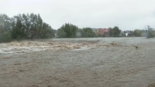 River rages in southwest Poland as Storm Boris wreaks havoc in central Europe  AFP [upl. by Inahteb541]