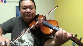 Andantino  Slow Practice  Suzuki Violin Book 1 [upl. by Odraode990]