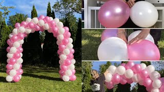 Balloon Arch Tutorial  Decoration At Home [upl. by Ydollem]