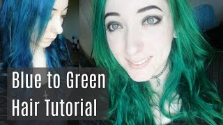 FROM BLUE TO GREEN HAIR  How to use Colour B4  Apple Green hair dye  Hair Tutorials [upl. by Monroy]