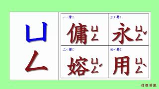 ㄅㄆㄇ 注音符號 拼音24  ㄩ的四聲拼音與發音練習Traditional Chinese Pinyin [upl. by Georglana]