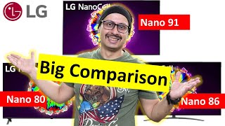 LG NanoCell TV 2020 ⚡ LG Nano80 vs LG Nano86 vs LG Nano91 ⚡ LG NanoCell TV Comparison 2020 ⚡ LG NANO [upl. by Atinehs403]