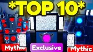 TOP 10 Luckiest Toilet Tower Defense YouTubers EVER [upl. by Orodoet518]