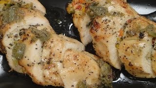 Cheese and Pepper Stuffed Chicken  Sanjeev Kapoor Khazana [upl. by Ynohtnacram]