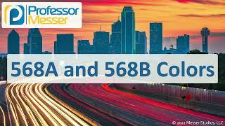 568A and 568B Colors  CompTIA A 2201101  31 [upl. by Ahsetal]