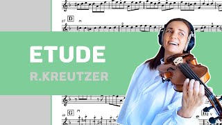 Etude  RKreutzer  violin and piano accompaniment  music sheet [upl. by Neyud886]